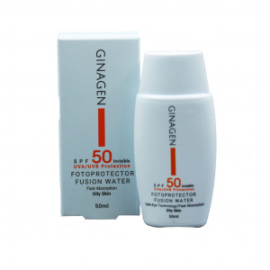 ضد آفتاب بی رنگ فیوژن واتر ژیناژن مناسب پوست خشک حجم ۵۰ml